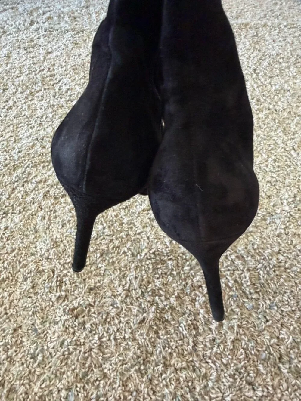Christian Louboutin Botalili 120 Black Suede Knee-High Boots EU 41